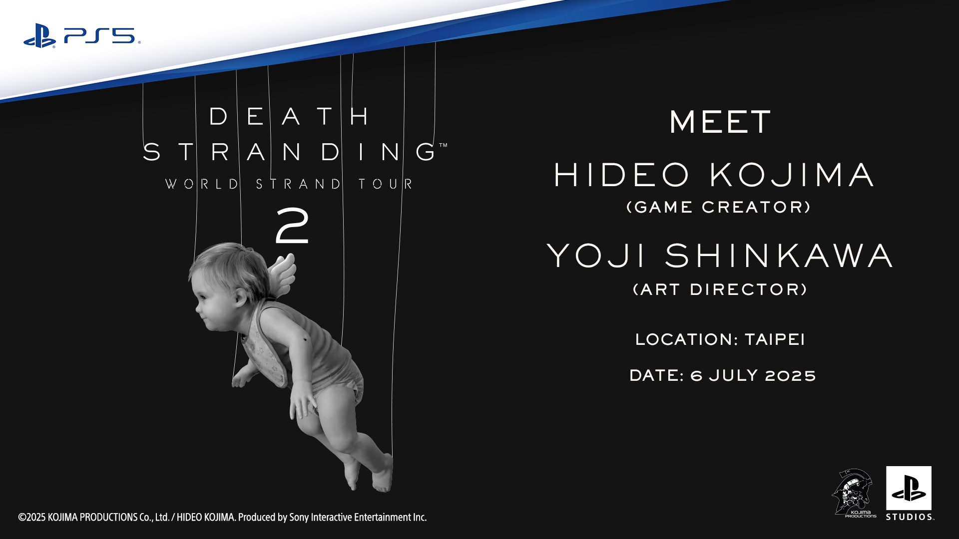 (Untuk Asia Tenggara) Berdiri kesempatan untuk bertemu Hideo Kojima dan Yoji Shinkawa di Death Stranding World Strand Tour 2 Taipei – PlayStation.BLOG